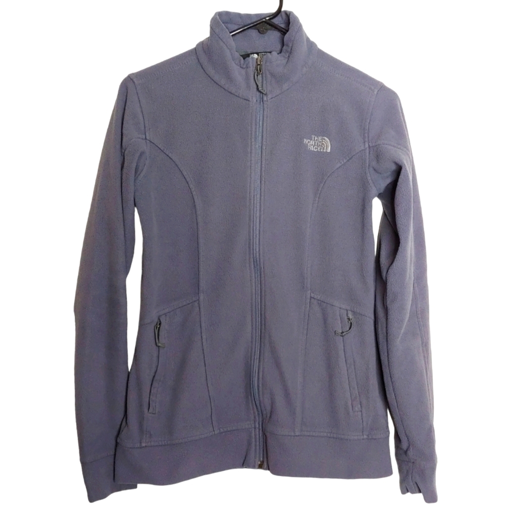 The North Face Women's High Neck Light Purple Zip Up Fleece Jacket Size Small